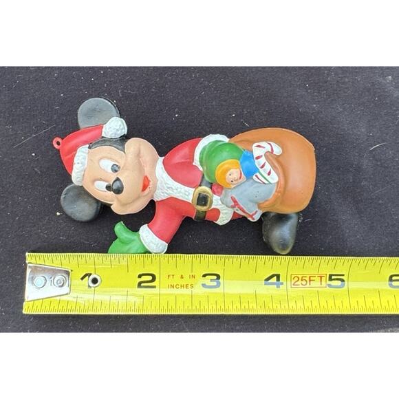 Vtg Mickey Mouse in Santa Suit Christmas Ornament The Walt Disney Co. 3-3/4” LO2 - Picture 9 of 9
